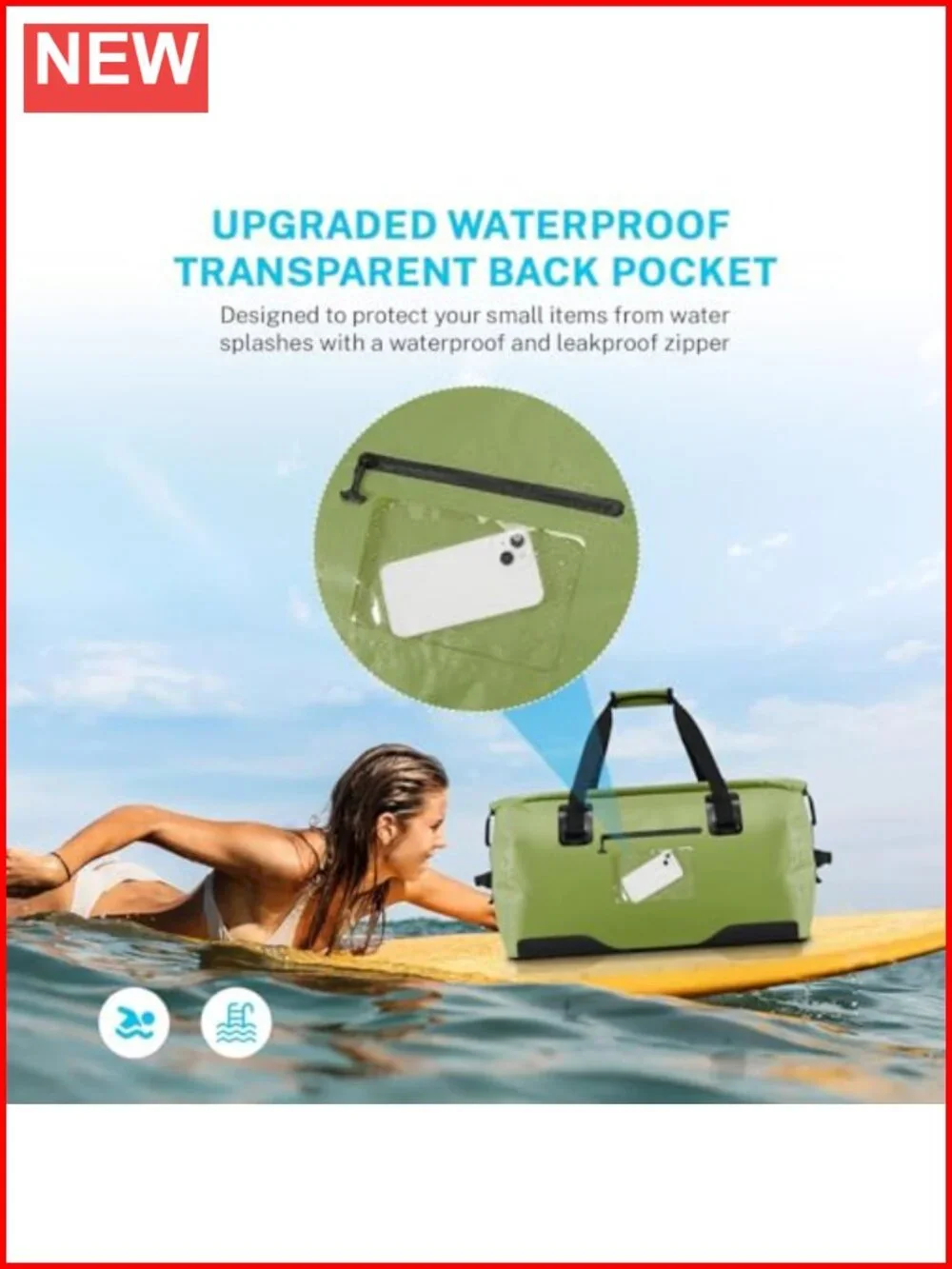 Waterproof Dry Duffel Bag Heavy Duty PVC Durable Straps for Kayaking Boating